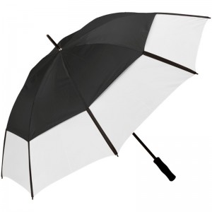 Большой размер 62-дюймовый двойной canpoy ветрозащитный зонт для гольфа с отверстиями
