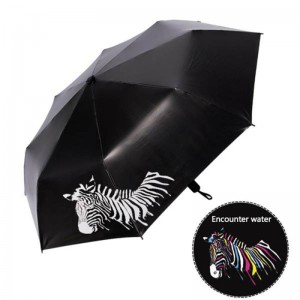 Маркетинговая реклама 3-кратная смена цвета мануал открытый УФ защита ткани зонтик
