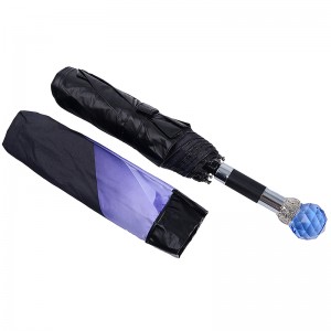 Оптовый рынок складной туристический зонт солнце УФ дешевый пользовательский 3-кратный зонт
