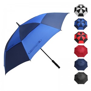 Прямо большой открытый дождливый двойной навес на заказ печати зонтик для гольфа