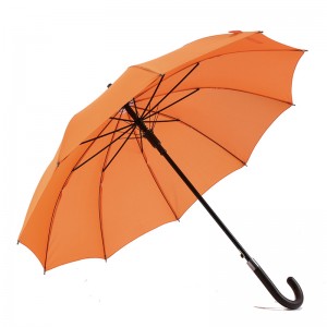 Зонтик простого цвета сбывания маркетинга 23 дюймов изготовленный на заказ прямой с ручкой изогнутой пластмассой