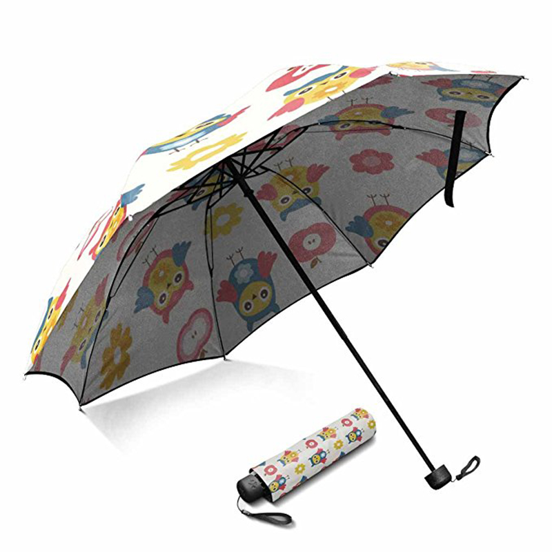 Новинка стандартный зонтик размер на заказ печать pongee ткань ручной открытый 3 складной зонт